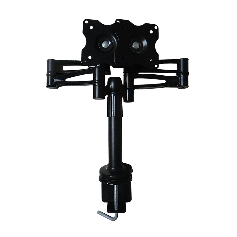 Two-Screen 10-25" Desk Monitor TV Plasma LED LCD Work Mount