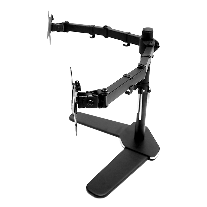 13"-27" Dual Screen Monitor Stand TV Bracket Computer Display Desk Mount Holder